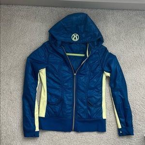 Lululemon puffer jacket with yellow fleece